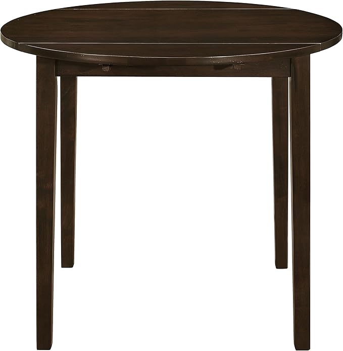 Coaster Home Furnishings 3-Piece Round Wood Dining Room Set Drop Leaf Extension - Image 5