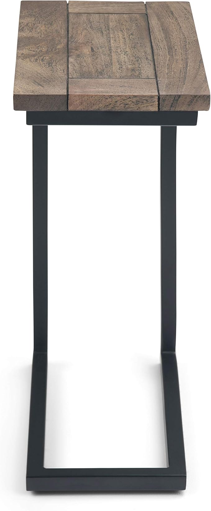 SIMPLIHOME Skyler 18-inch Wide Solid Mango/Metal Industrial C-Shaped End Table - Image 3