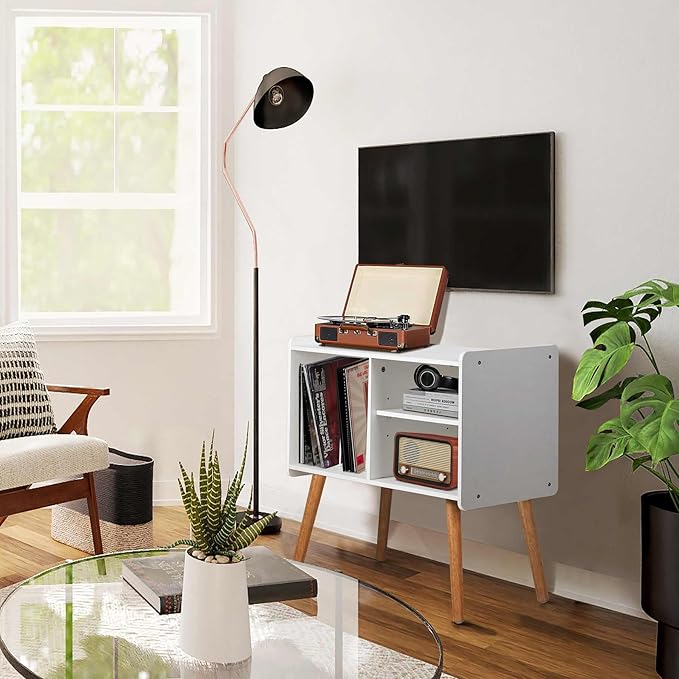 Mid-Century Record Player Stand, Vinyl Record Cabinet Holder - Image 2