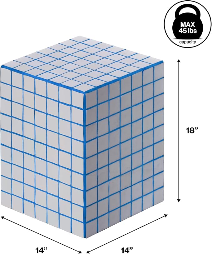 JONATHAN Y END2000B Callista 18" Modern Bohemian Ceramic Tiled Rectangle End - Image 3