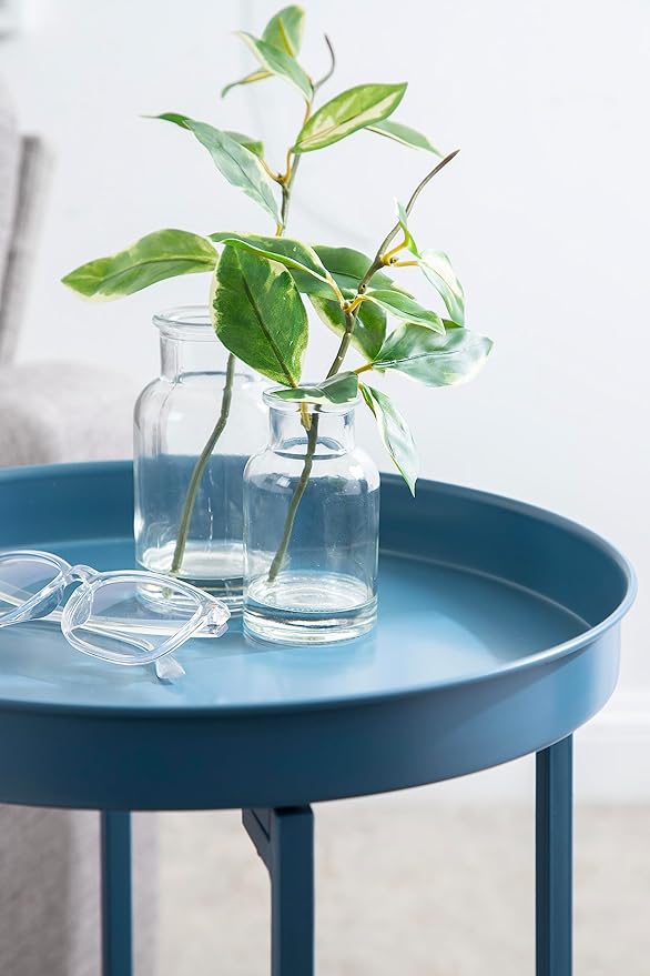Kate and Laurel Celia Round Foldable Tray Accent Table - Image 4
