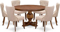 F3SI7-50N-04 7-Pc Kitchen Table Set consists of a Pedestal Table and 6 Light by LuxebyEastWestFurniture