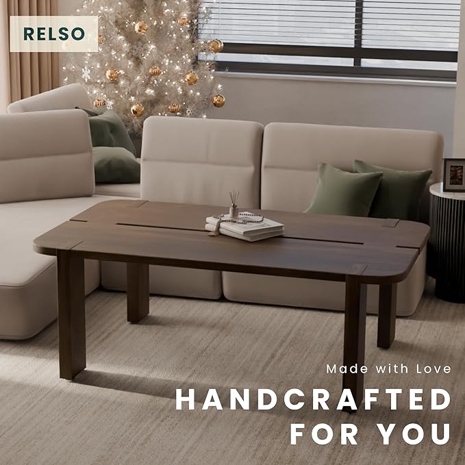Mocha Coffee Table – Handcrafted Mango Wood Table - Image 5