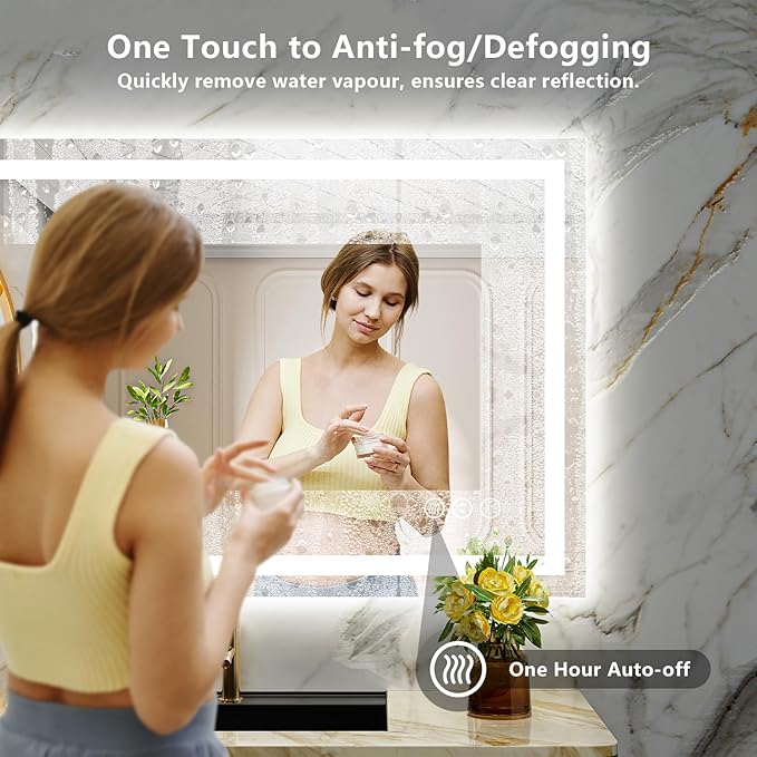 44x30 Inch LED Bathroom Mirror - Image 5