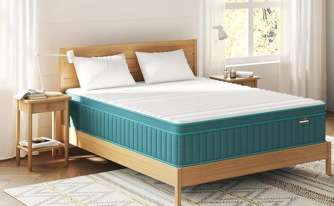 Firm Queen Mattress, 14 Inch Cooling-Gel Memory Foam & Pocket Spring Hybrid - Image 4