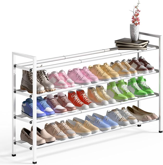 Bumusty 4-Tier Long Expandable Shoe Rack by Bumusty