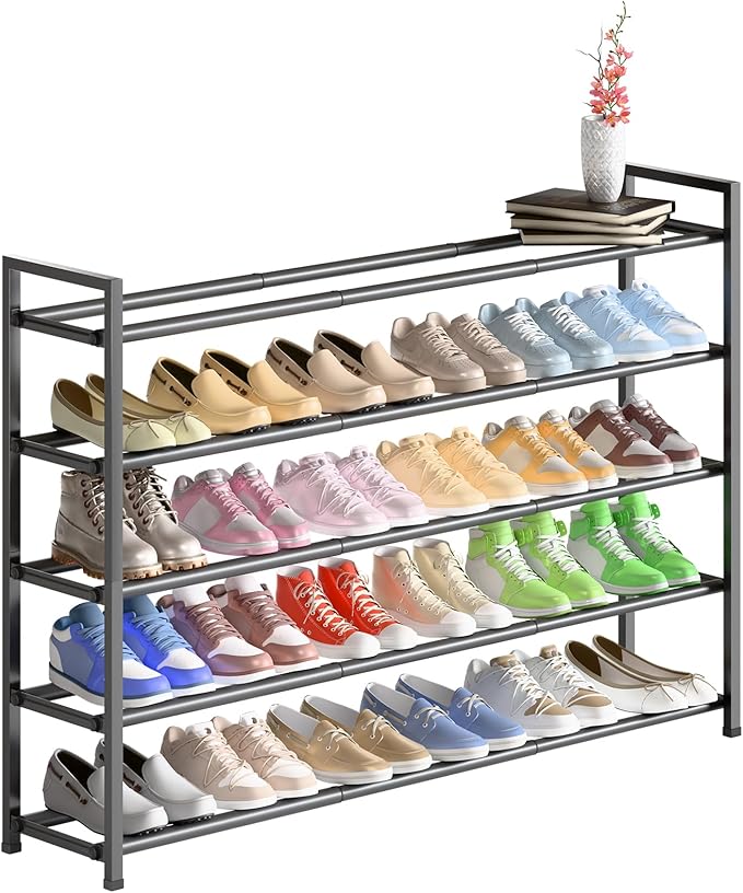 Bumusty 5-Tier Long Expandable Shoe Rack by Bumusty