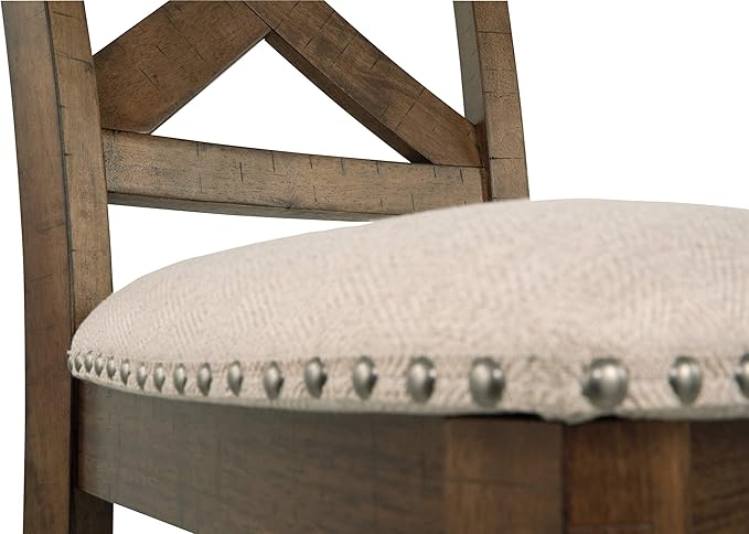 Signature Design by Ashley Moriville Rustic Farmhouse 24.5" Upholstered Barstool - Image 7