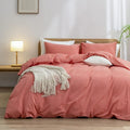 BESTOUCH Duvet Cover Set 100% Washed Cotton Linen Feel Super Soft Comfortable by BESTOUCH