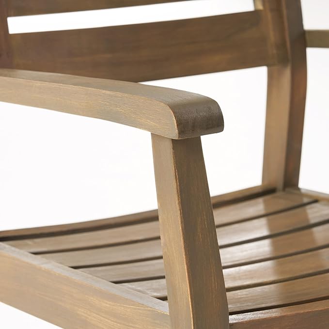 Merax Acacia Wood Dining Chairs Set of 2, Stamford Outdoor Acacia Wood Dining - Image 6