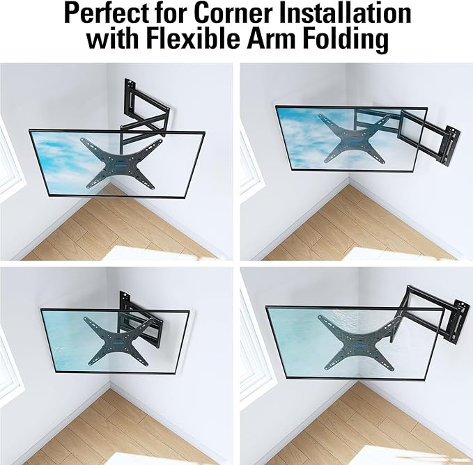 MOUNTUP Long Arm TV Wall Mount for Most 26-65 Inch TVs, Corner TV Mounts - Image 4