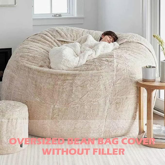BCU 7FT Big Bean Bag for Adults Kids Without Filling Oversized Bean Bag Chair - Image 5