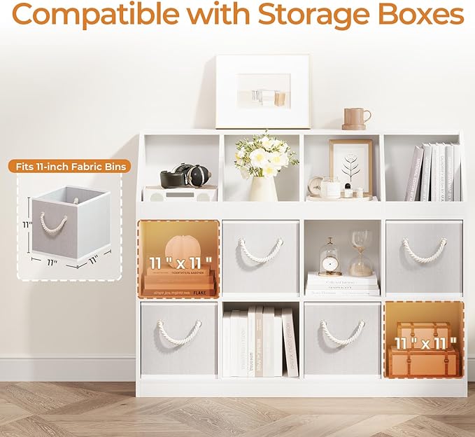 12-Cube Wooden Storage Bookcase - Image 4
