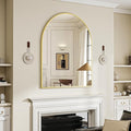 BEAUTYPEAK 32"x42" Arch Bathroom Mirror, Wall Mounted Vanity Metal Frame Mirror by BEAUTYPEAK
