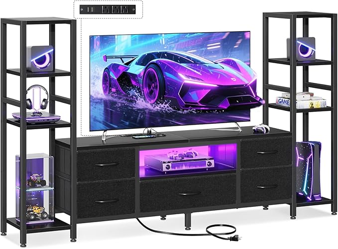 Casaottima 71" TV Stands for 43, 55 Inch TV Entertainment Center by Casaottima