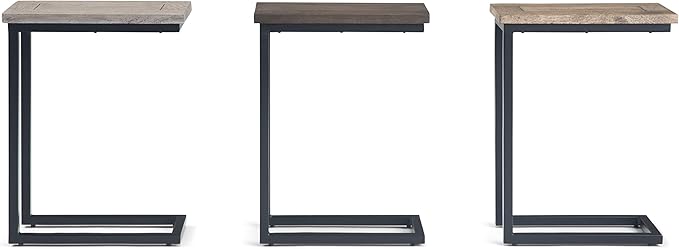 SIMPLIHOME Skyler 18-inch Wide Solid Mango/Metal Industrial C-Shaped End Table - Image 12