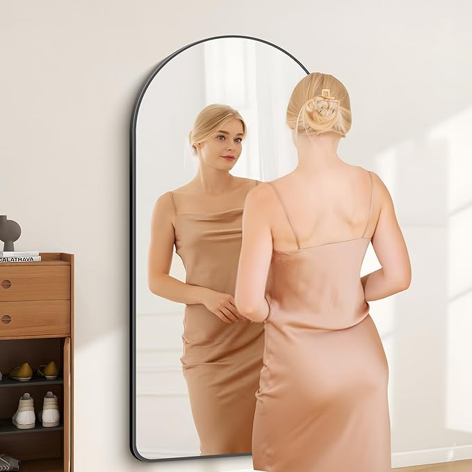 FORBATH Large Arched Wall Mirror 60x30 Inch, Living Room, Home Decor, Hanging - Image 5