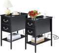 VECELO End Tables, Narrow Nightstands by VECELO