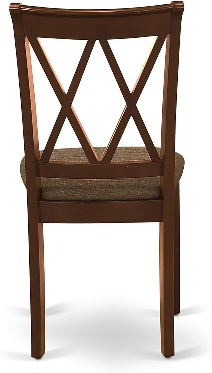 East West Furniture HBCL5-MAH-C 5 Piece Dining Room Table Set Includes a Round - Image 10