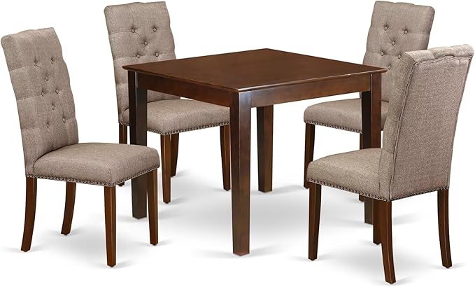East West Furniture OXEL5-MAH-16 5 Piece Dining Room Table Set Includes a by EastWestFurniture