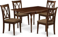 East West Furniture MZCL5-MAH-C 5 Piece Kitchen Table & Chairs Set Includes a by EastWestFurniture