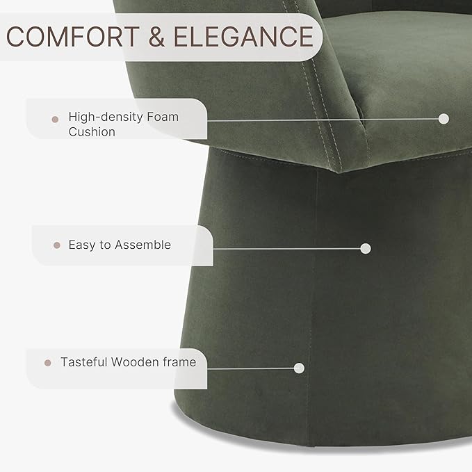 Swivel Dining Chairs Modern Accent Armchair Side Deskchair - Image 4