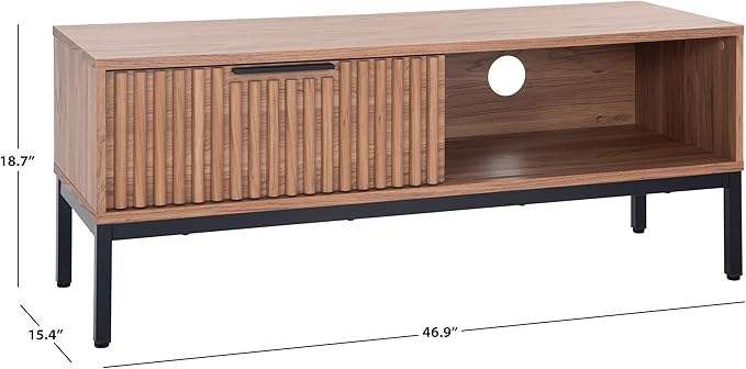 SAFAVIEH Lylia TV Stand for up to 55" Flatscreen – Oak - Image 3