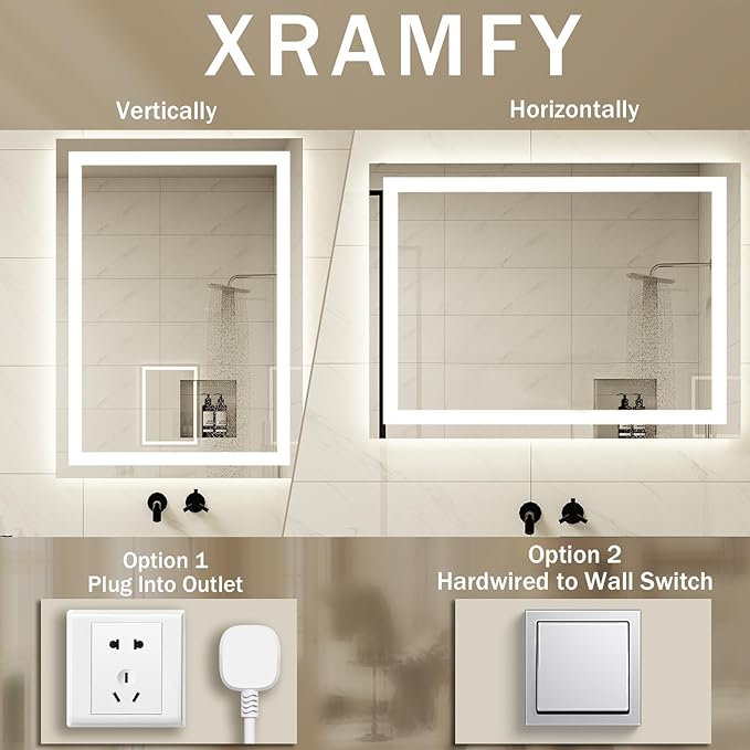 30'' x 40'' LED Bathroom Mirror - Image 7