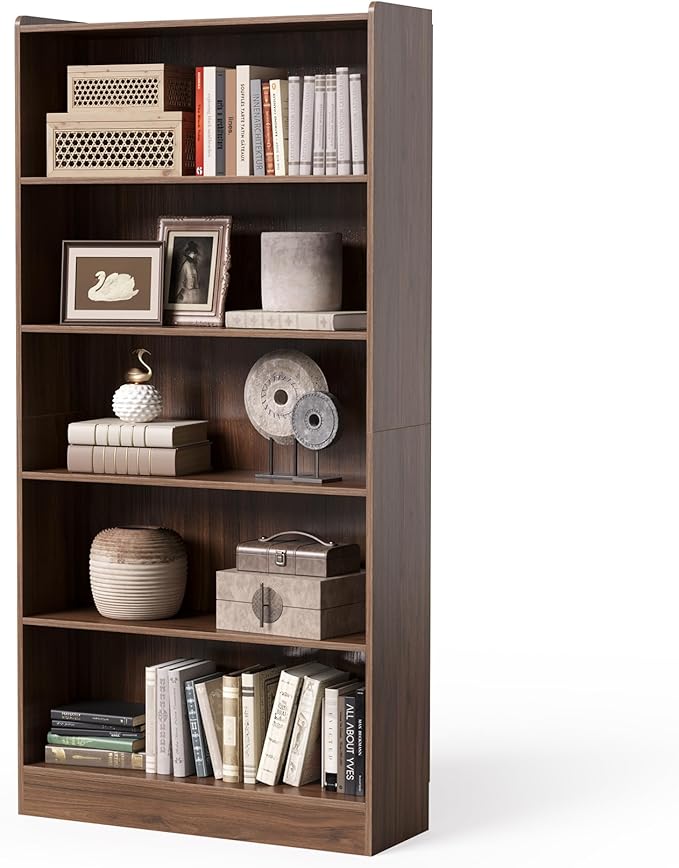 LITTLE TREE 72-Inch Tall Bookcase, 6-Tier Wooden Large Bookshelf, Wide Bookcase by LITTLETREE