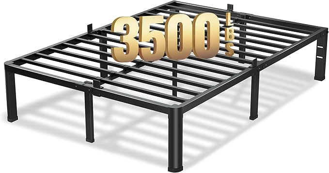 14 Inch California King Bed Frame, 3500Lbs Heavy Duty Metal Platform by VIPSHOW