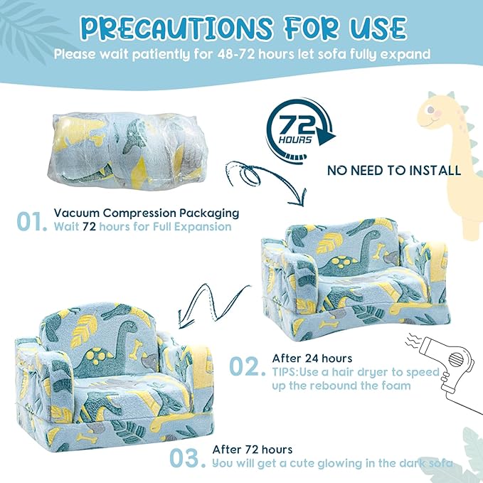 Comfy Toddler Chair and Couch for Kids - Image 9