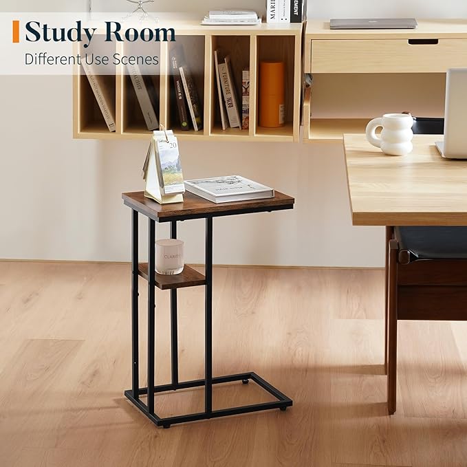 Yoobure C Table End Table Set of 2, Side Tables Living Room, C Shaped Side Table - Image 7