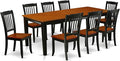 East West Furniture QUDA9-BCH-W 9 Piece Modern Dining Table Set Includes a by EastWestFurniture