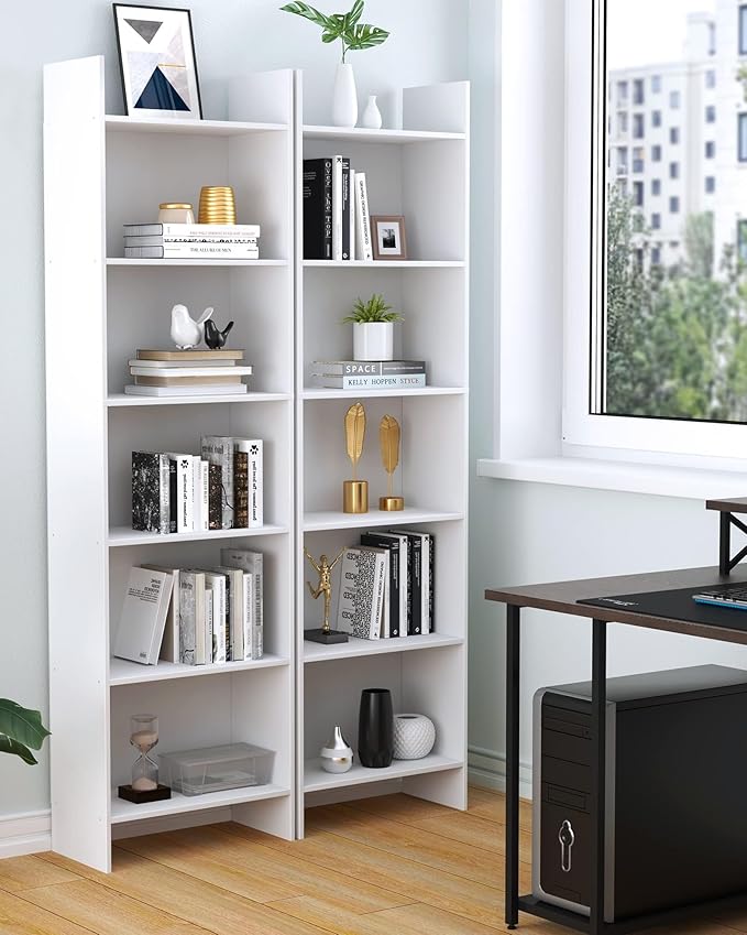 6-Tier Bookshelf, 66.9 Inches Floor Standing Bookcase, Display Storage Shelf - Image 4
