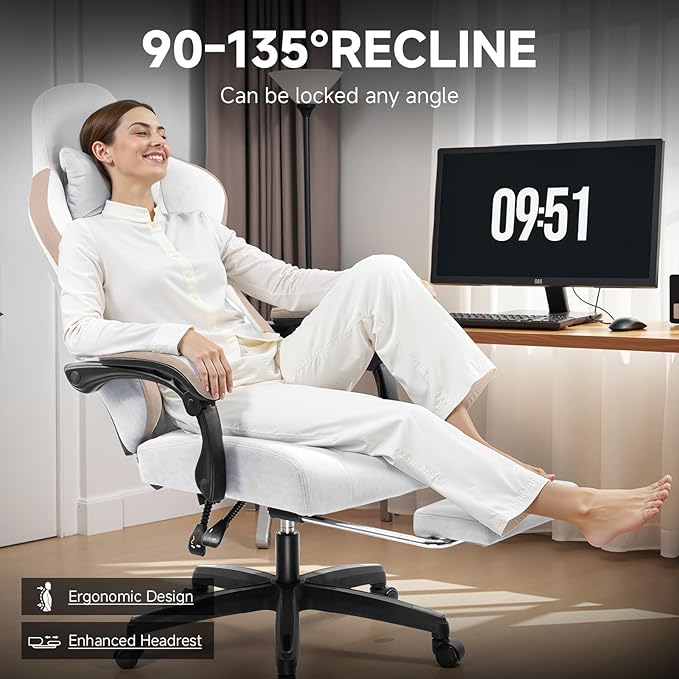 GTPLAYER Office Chair, Gaming Computer Desk Fabric Chair - Image 8