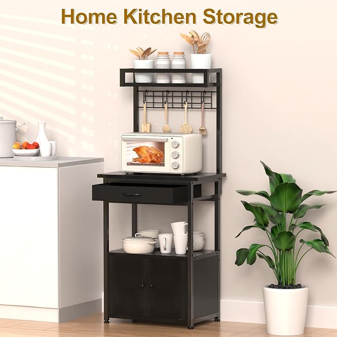 5-Tier Coffee Bar Cabinet & Microwave Stand - Image 5