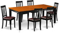 East West Furniture QUAN7-BCH-LC 7 Piece Kitchen Table & Chairs Set Consist of by EastWestFurniture