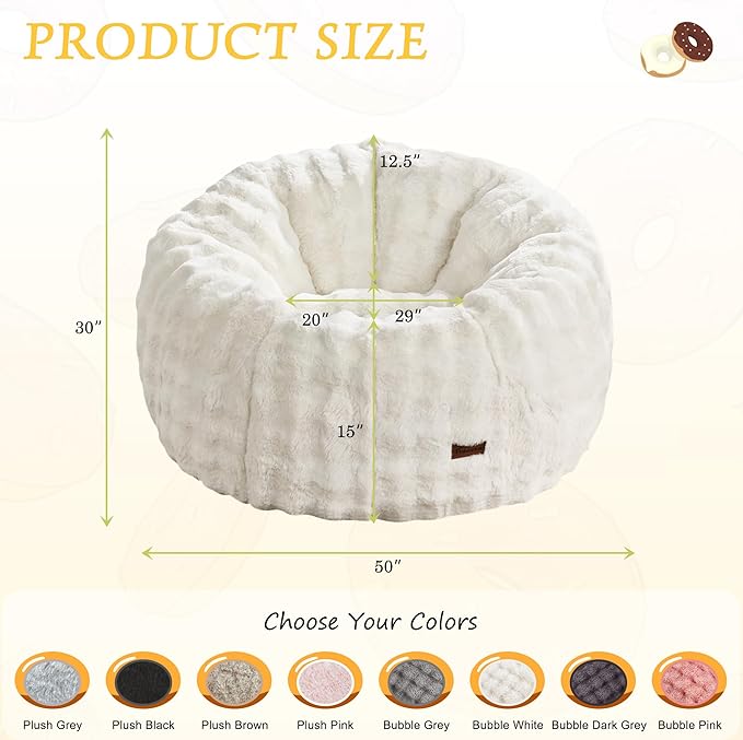 Hobestluk Bean Bag Chair Oversized Bean Bag Chair - Image 2