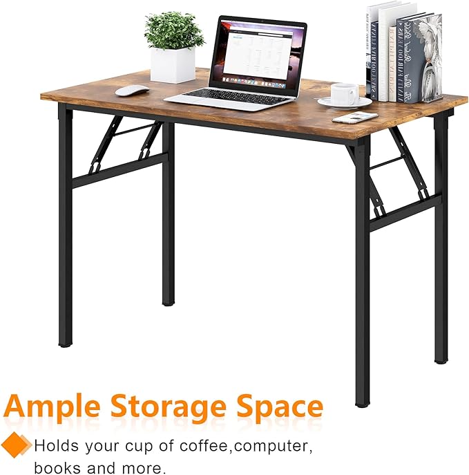Need Folding Desk for Home Office 39-3/8 inch Length Modern Folding Table - Image 9