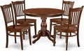 East West Furniture HBGR5-MAH-W 5 Piece Dining Table Set by EastWestFurniture