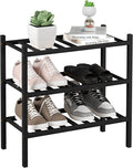 3-Tier Bamboo Small Shoe Rack, Free Standing Wood Shoe Shelf Storage Organizer by ROMGUAR+CRAFT