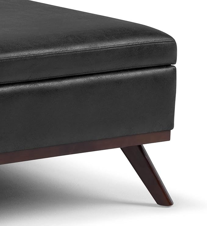 SIMPLIHOME Owen 36 inch Wide Mid Century Modern Square Coffee Table Storage - Image 7
