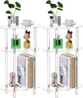 Clear Acrylic Narrow Side Table Set of 2 by Bkemiy