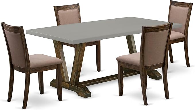 East West Furniture V797MZ748-5 5 Piece Modern Dining Table Set Includes a by EastWestFurniture