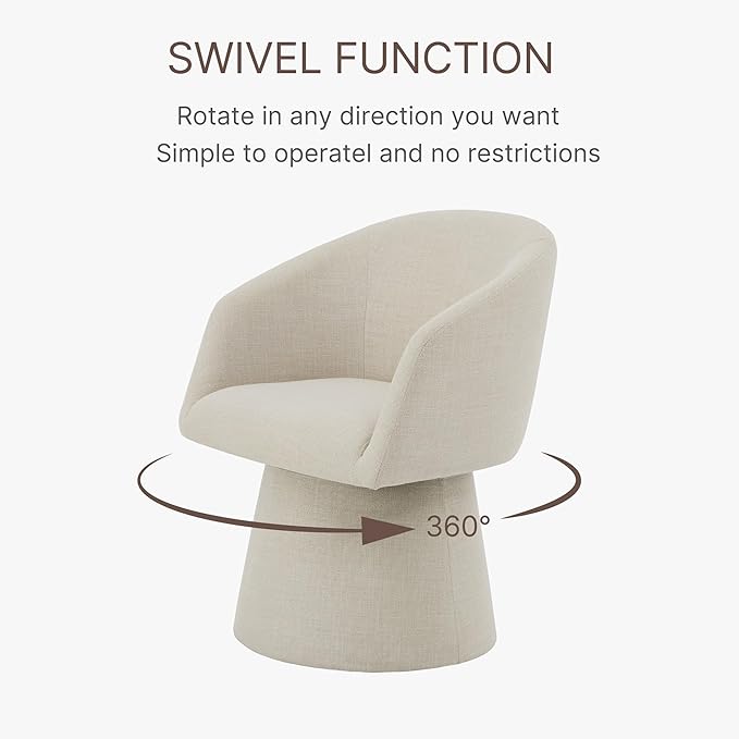 Swivel Dining Chairs Modern Accent Armchair Side Deskchair - Image 6