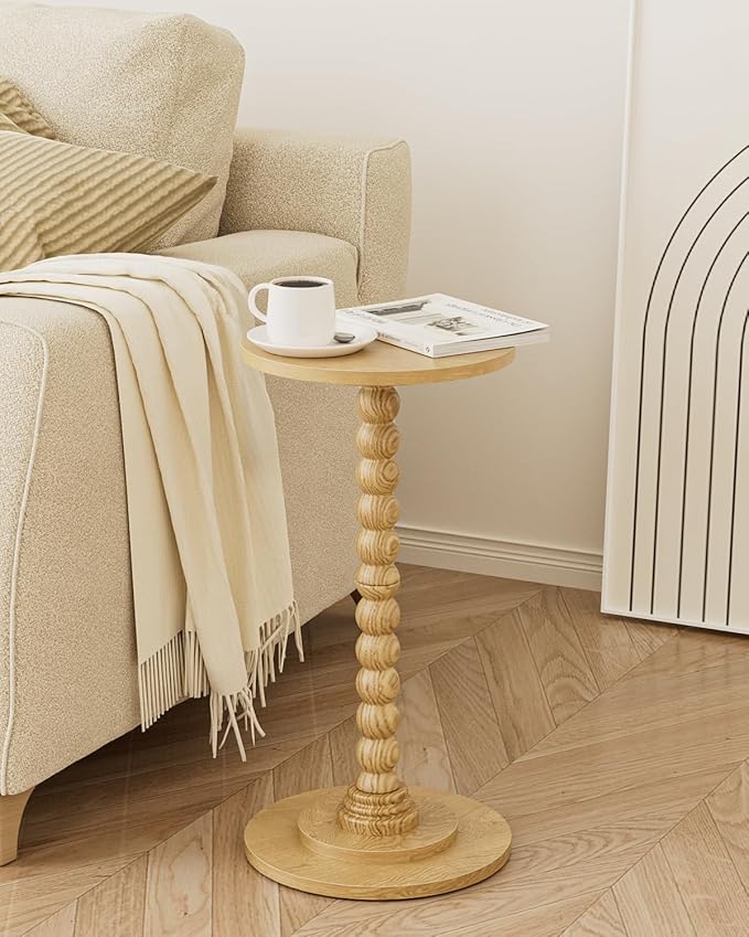 Masupu Round Side Table, Small End Table - Image 9