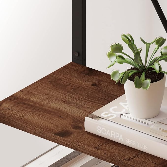 BON AUGURE Industrial Bookshelf, Etagere Bookcases and Book Shelves 5 Tier - Image 6