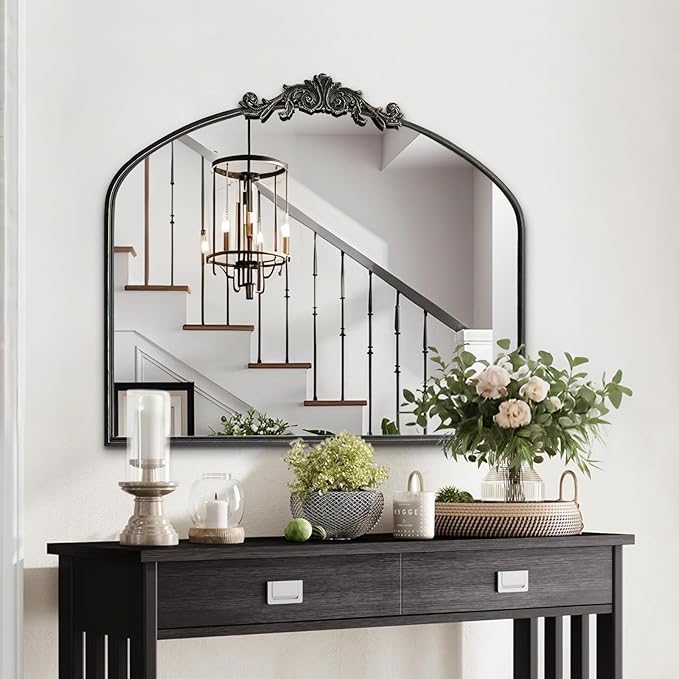 Wall Mirror Window Decorative Traditional Mirrors Antique Arched Farmhouse by HQiJun