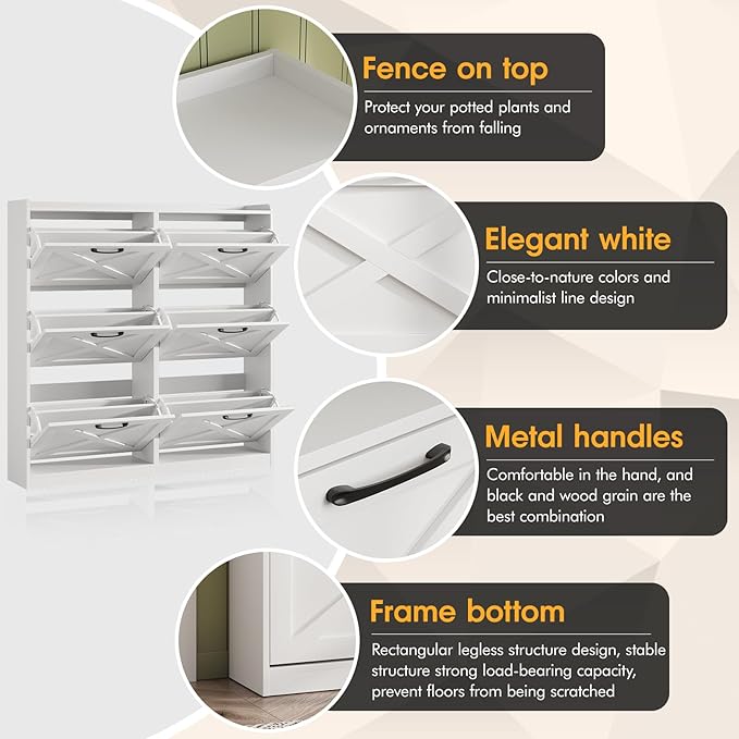 Maupvit Large Shoe Storage Cabinet - Image 4