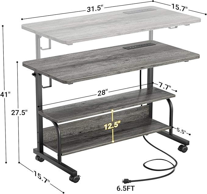 32" Height Adjustable Standing Desk - Image 3